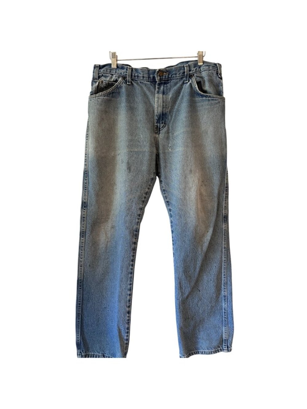 Dickies Mens Blue Carpenter Jeans Grunge Distressed Style 38x32 Vintage Look